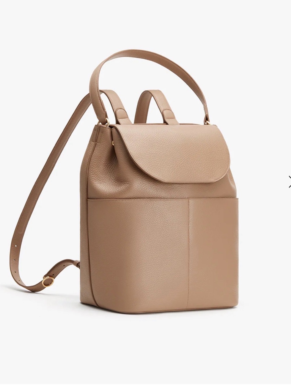 Cuyana 13-inch Leather Backpack in Cappuccino